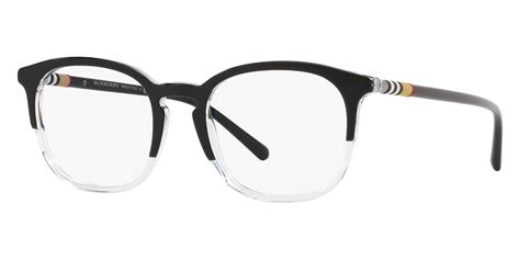 burberry eyeglasses be2272 3029 top black on crystal 53 mm|Burberry™ BE2272 3029 53 .